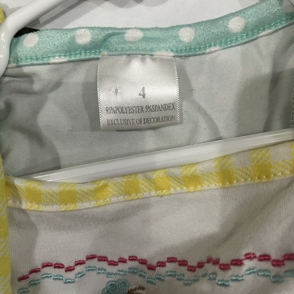 Boutique Embroidered Girls Easter Spring Dress With Tie In The Back - Picture 4 of 4